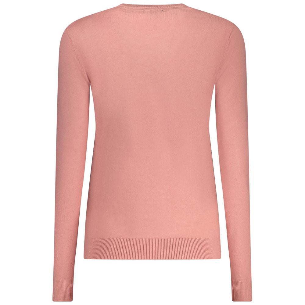 Norway 1963 Rosa Viscosa woman’s T-shirt with soft pink fabric and casual fit, displayed on a hanger.