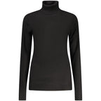 Black viscose women's sweater from Norway 1963 with a cozy, stylish fit and subtle knit texture.