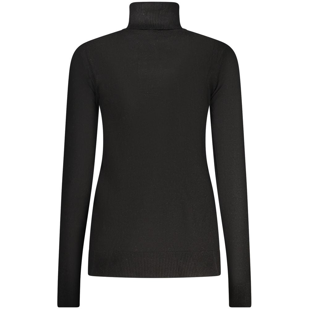 Norway 1963 black viscose women's sweater with long sleeves and a relaxed fit, displayed on a plain background.
