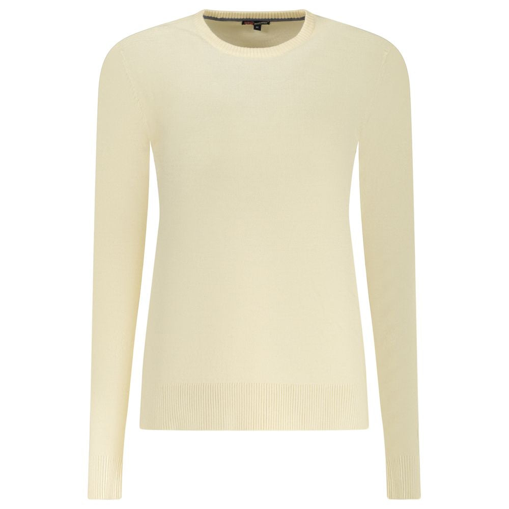 Norway 1963 Bianco viscose women's shirt with a classic fit and button-down design, shown in white fabric.