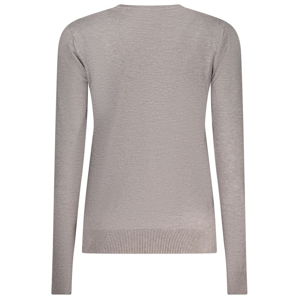 Norway 1963 Grigio Viscosa women's T-shirt displayed on a hanger, featuring a casual fit and soft grey fabric.