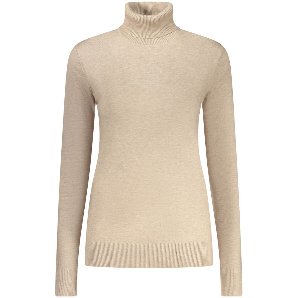 Beige viscose women's sweater by Norway 1963 with a classic, comfortable fit and subtle knit texture.