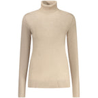 Beige viscose women's sweater by Norway 1963 with a classic, comfortable fit and subtle knit texture.