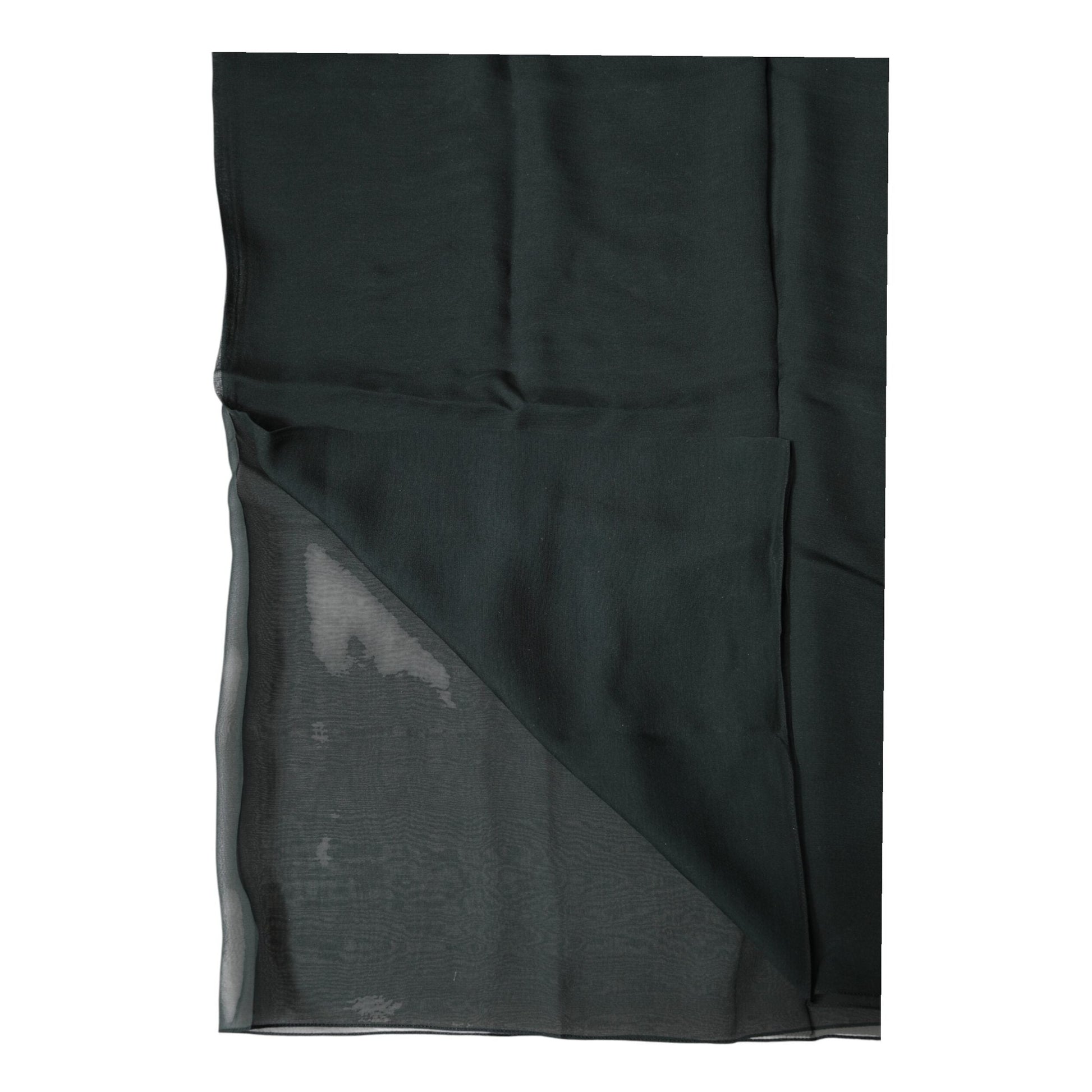 Dolce & Gabbana Dark Green Silk Neck Wrap Foulard Scarf Dolce & Gabbana