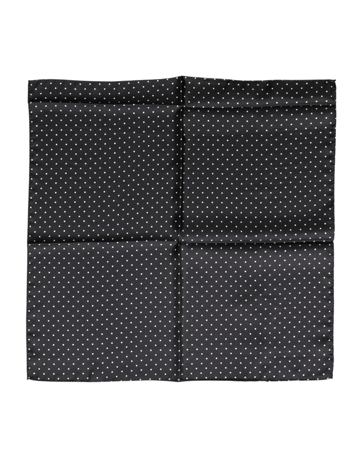Dolce & Gabbana Black Polka Dot Silk Square Foulard Scarf - Eljoys Fashion 