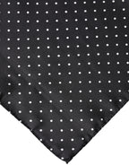 Dolce & Gabbana Black Polka Dot Silk Square Foulard Scarf - Eljoys Fashion 