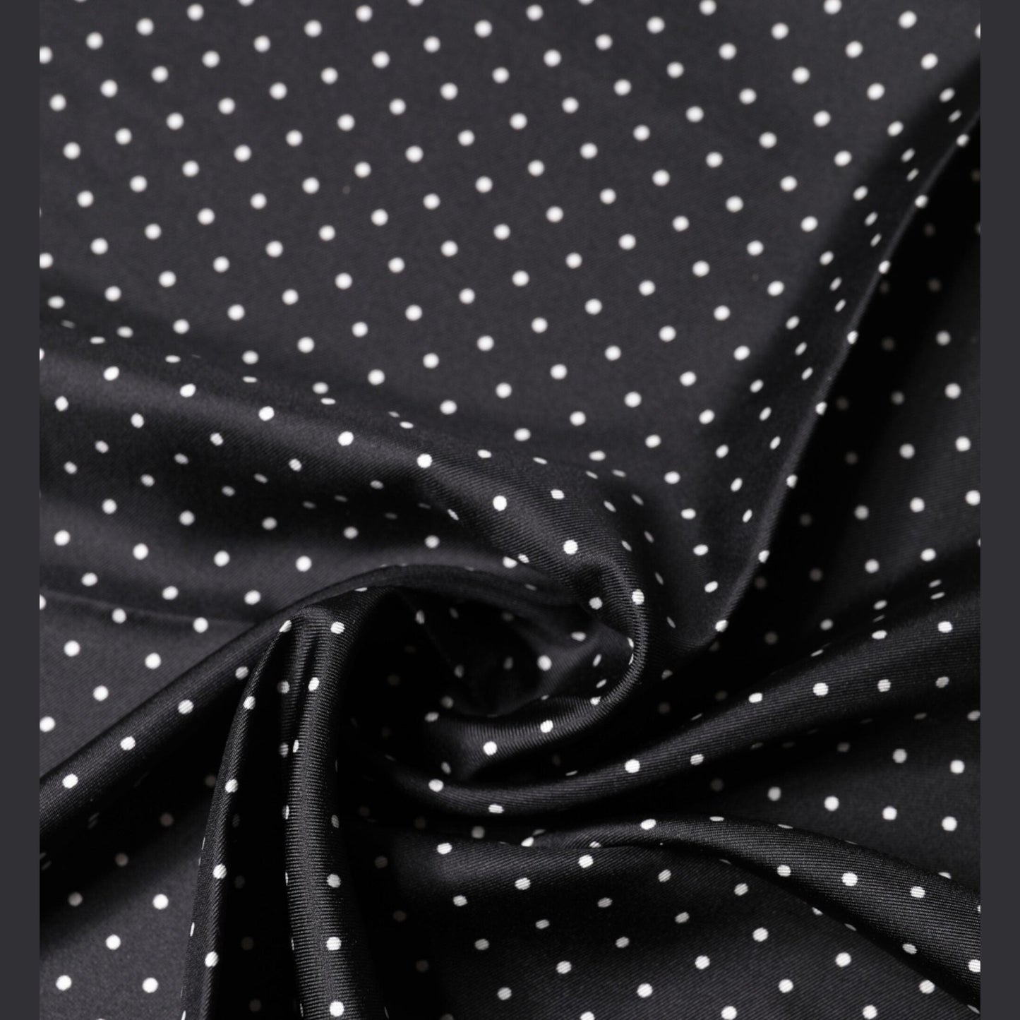 Dolce & Gabbana Black Polka Dot Silk Square Foulard Scarf