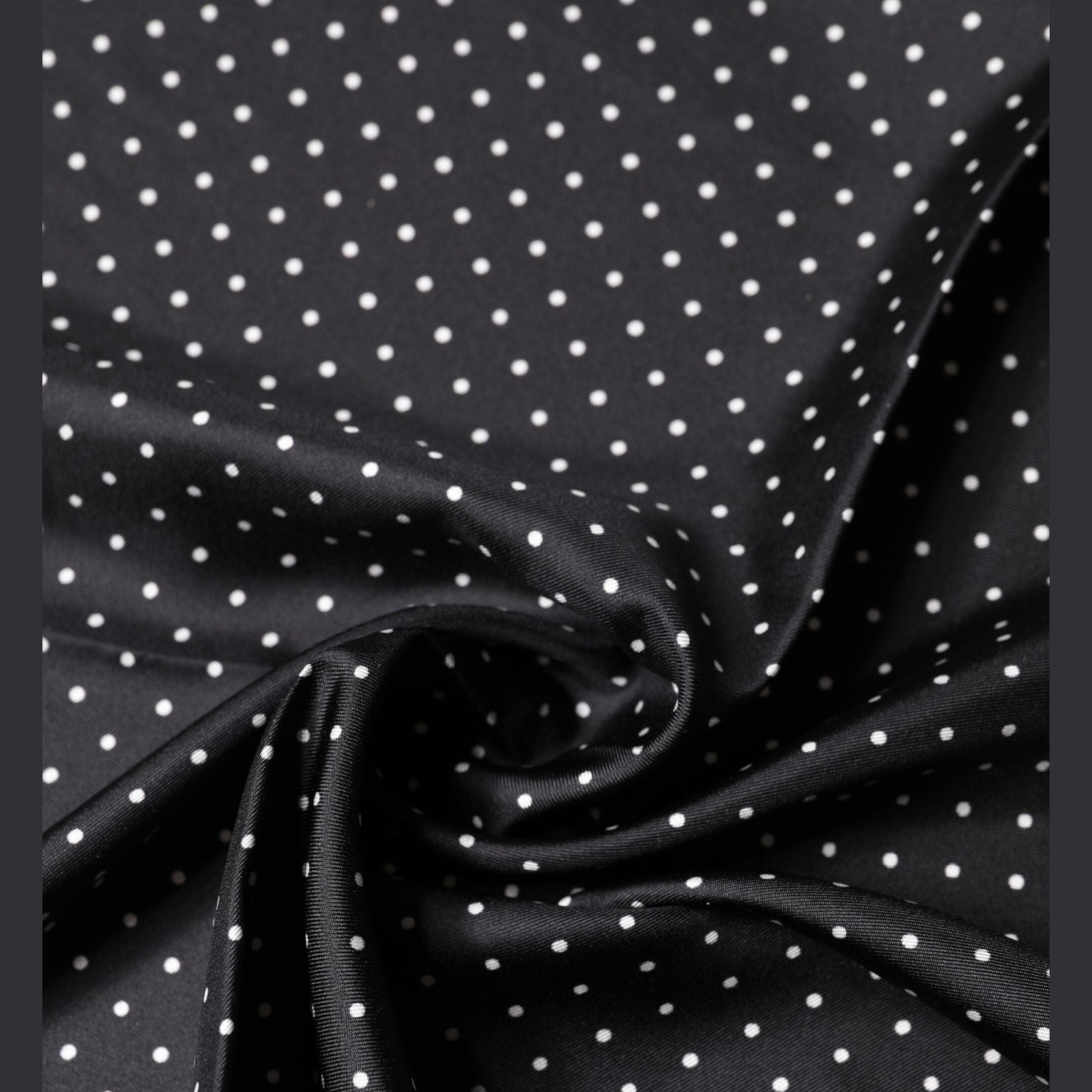 Dolce & Gabbana Black Polka Dot Silk Square Foulard Scarf