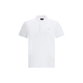 Fendi white cotton polo shirt with classic collar and short sleeves, featuring subtle Fendi branding on the chest.