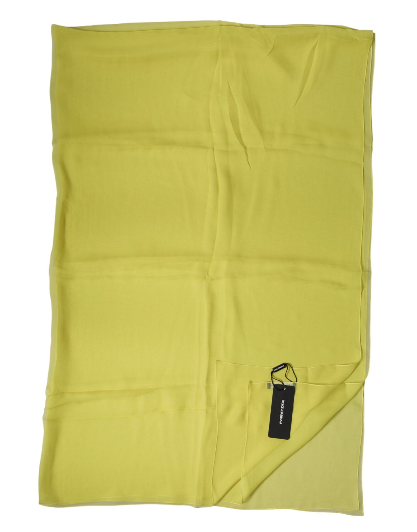 Dolce & Gabbana Yellow Stole Silk Neck Wrap Shawl Men Scarf