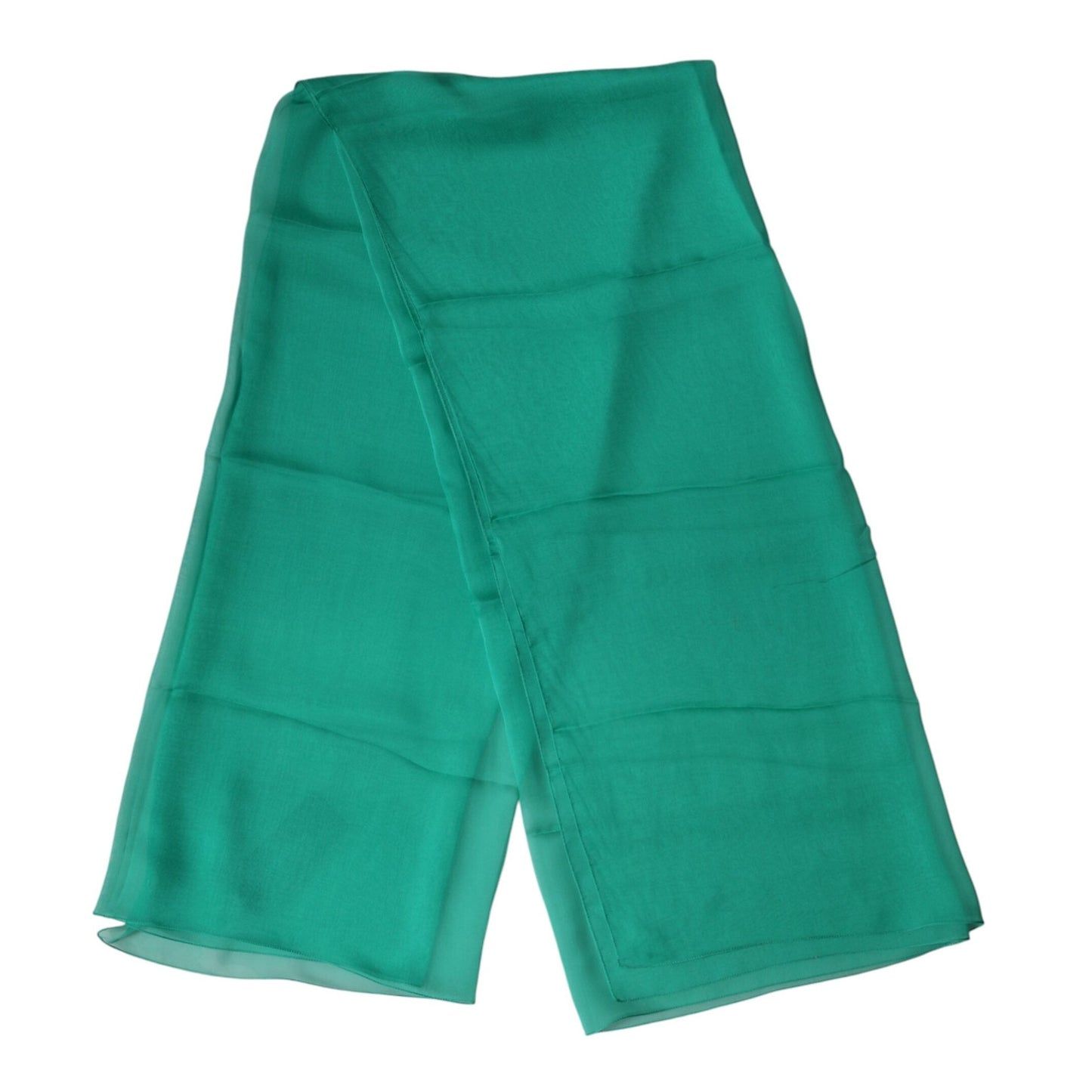 Dolce & Gabbana Green Stole Silk Neck Wrap Shawl Scarf