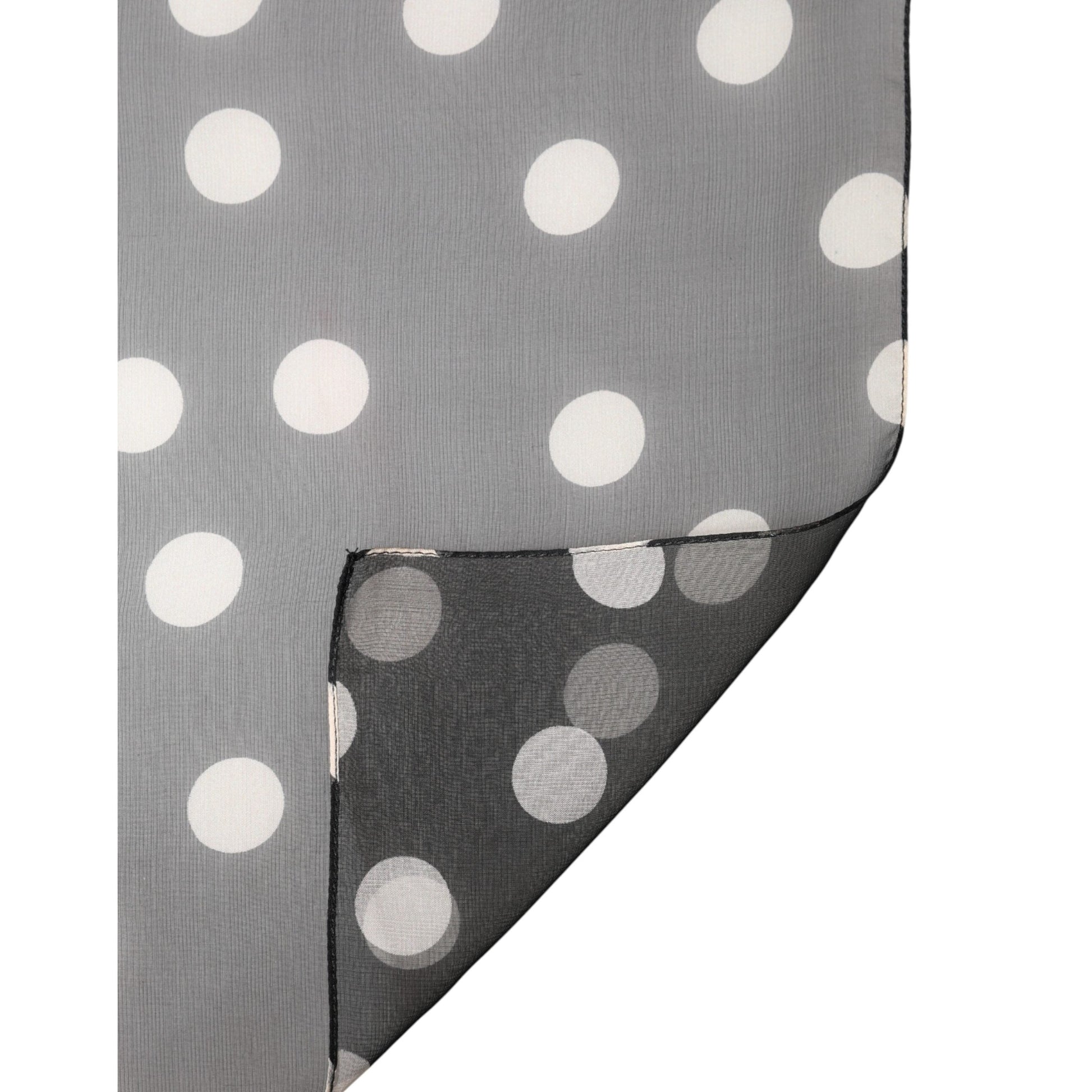 Dolce & Gabbana Black Polka Dot Silk Neck Wrap Shawl 205cm x 137cm Scarf
