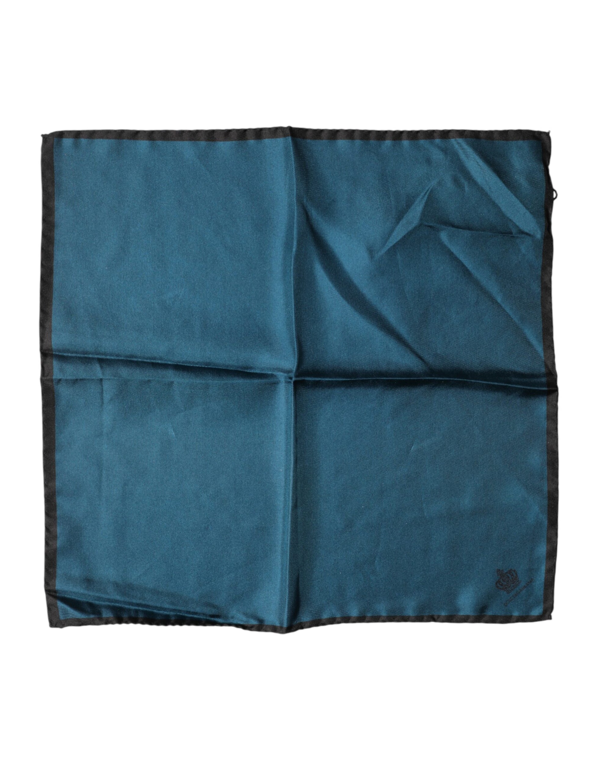 Dolce & Gabbana Blue Silk Square Pocket Handkerchief Scarf
