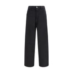 MM6 Black Cotton Casual Pants