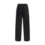 MM6 Black Cotton Casual Pants