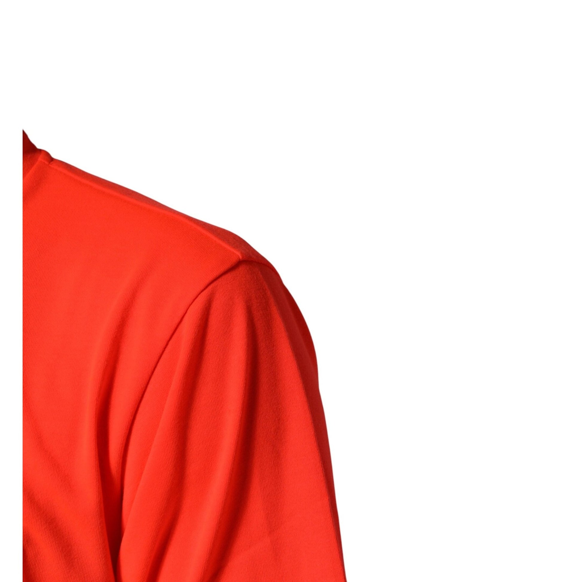 Dolce & Gabbana Neon Orange Polyester Crew Neck Men T-shirt