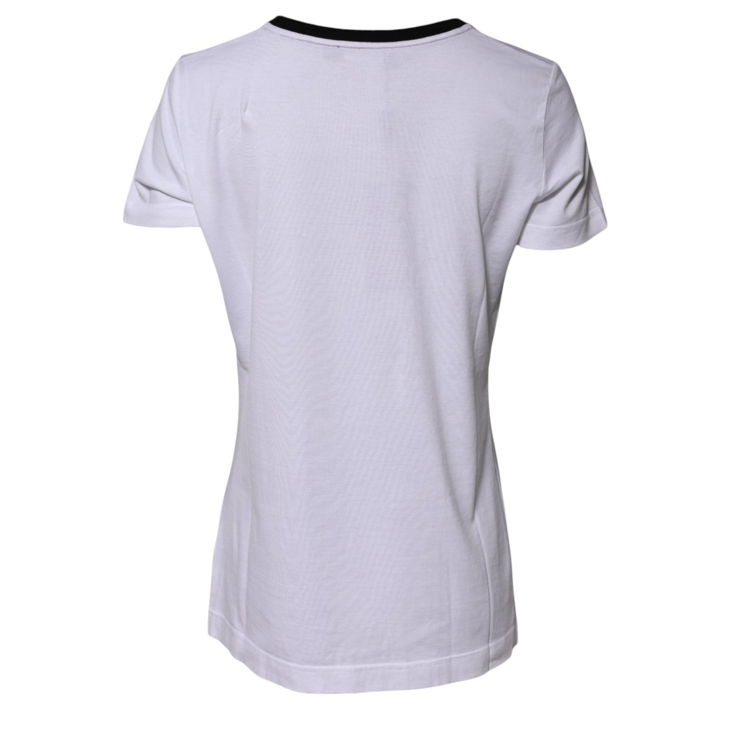 Dolce & Gabbana White Eleganza Cotton Crew Neck Tee T-shirt Dolce & Gabbana