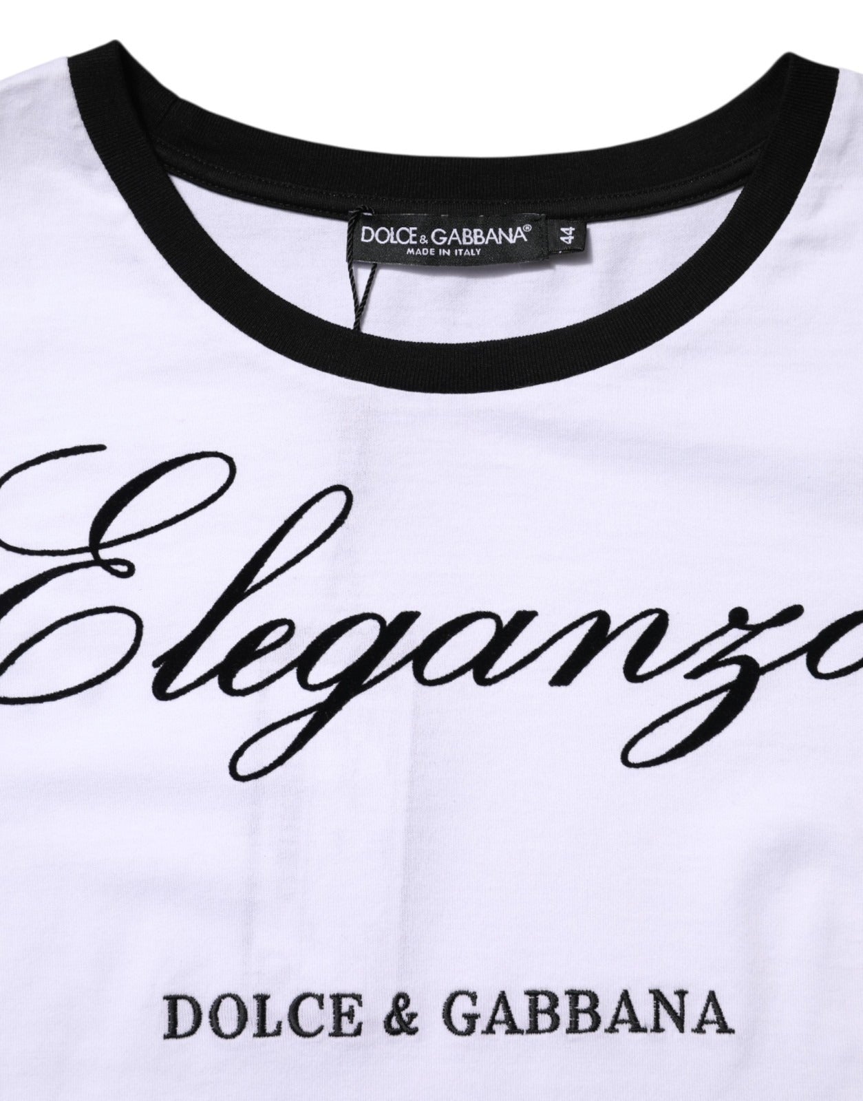 Dolce & Gabbana White Eleganza Cotton Crew Neck Tee T-shirt Dolce & Gabbana