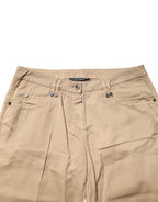 PLEIN SUD Beige Straight Cotton Stretch Chino Pants PLEIN SUD