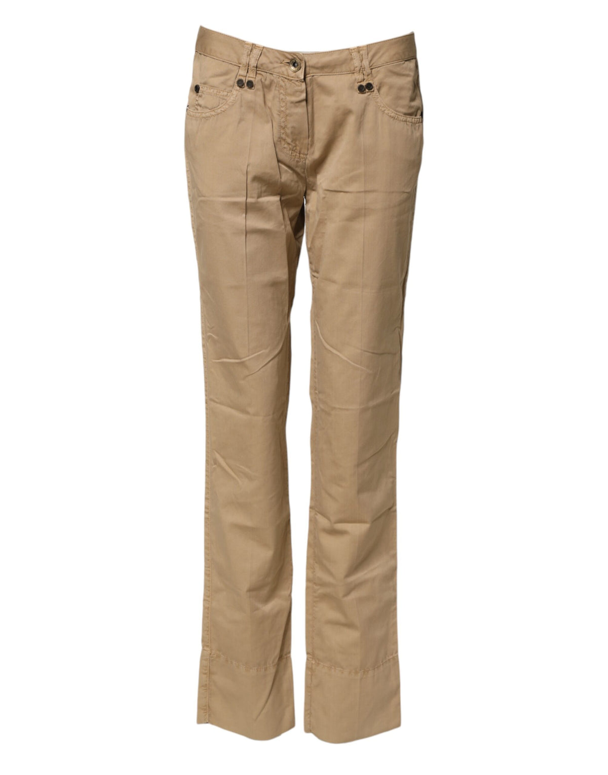 PLEIN SUD Beige Straight Cotton Stretch Chino Pants PLEIN SUD