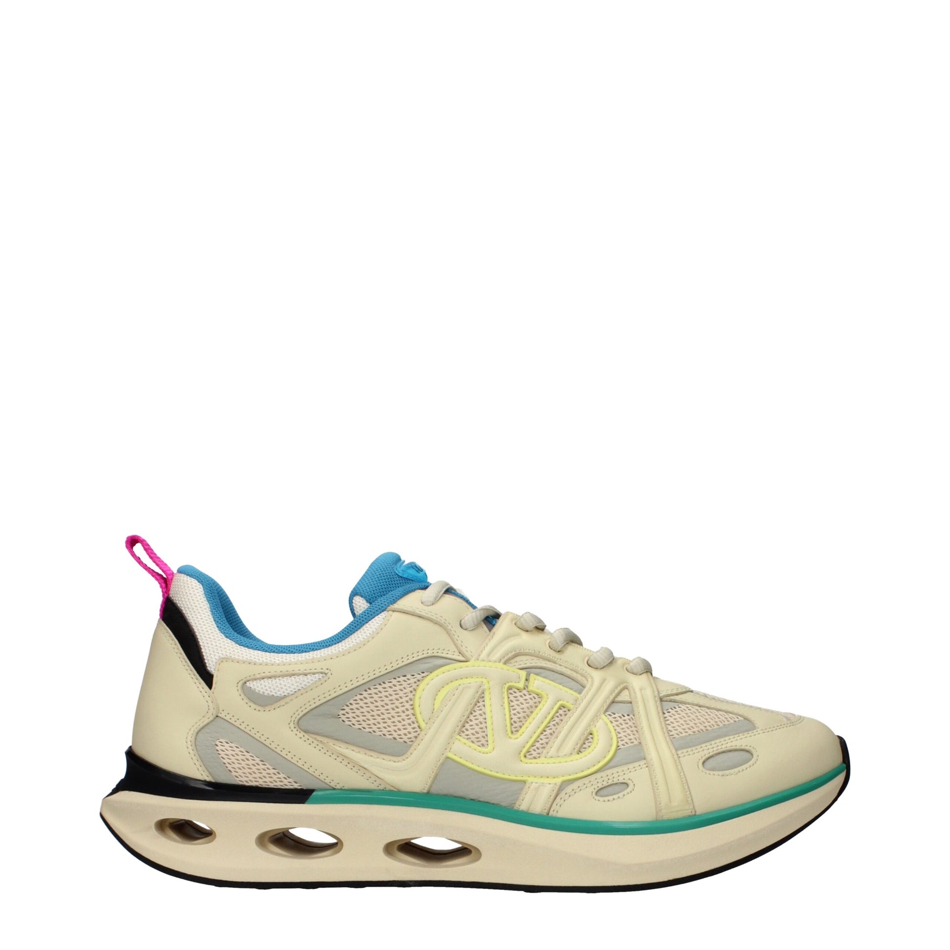 Valentino Garavani Beige Fabric Athletic Sneakers Valentino Garavani