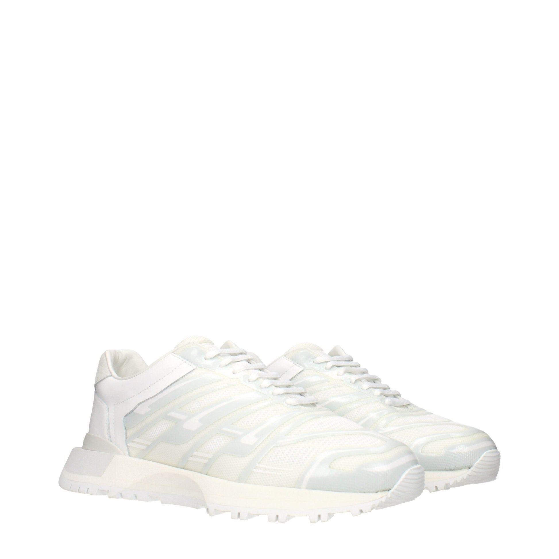 Maison Margiela White Fabric Athletic Sneakers Maison Margiela