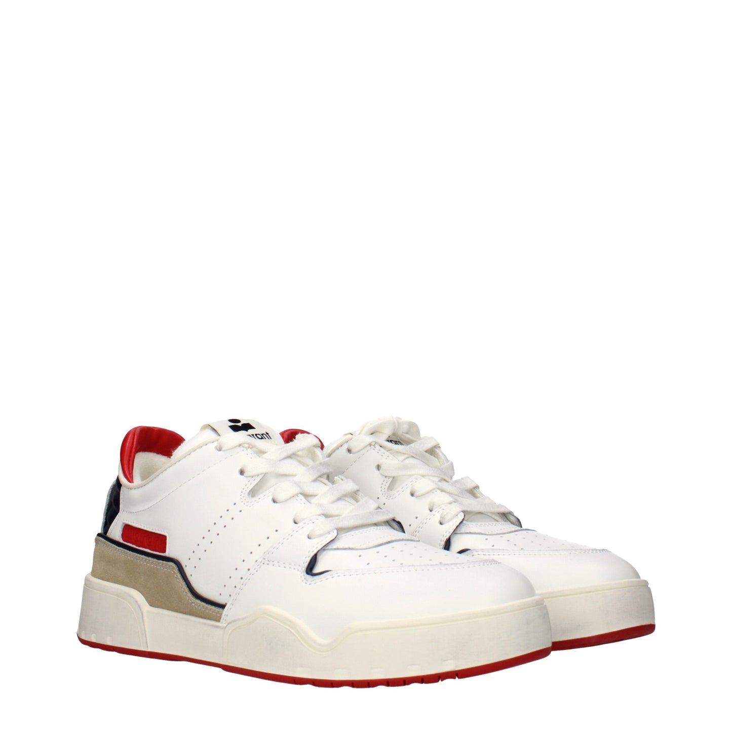 Isabel Marant White Leather Low Top Sneakers