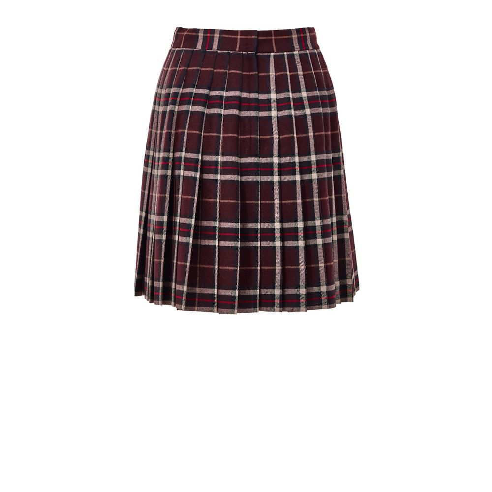 Dolce & Gabbana Bordeaux Wool Mini Skirt Dolce & Gabbana