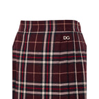 Dolce & Gabbana Bordeaux Wool Mini Skirt Dolce & Gabbana