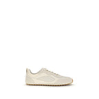 Tory Burch Cream Calf Leather Bos Taurus Low Top Sneakers