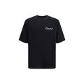 Black Dsquared² cotton T-shirt with crew neckline and short sleeves, displayed flat on a white background.
