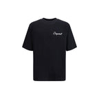 Black Dsquared² cotton T-shirt with crew neckline and short sleeves, displayed flat on a white background.