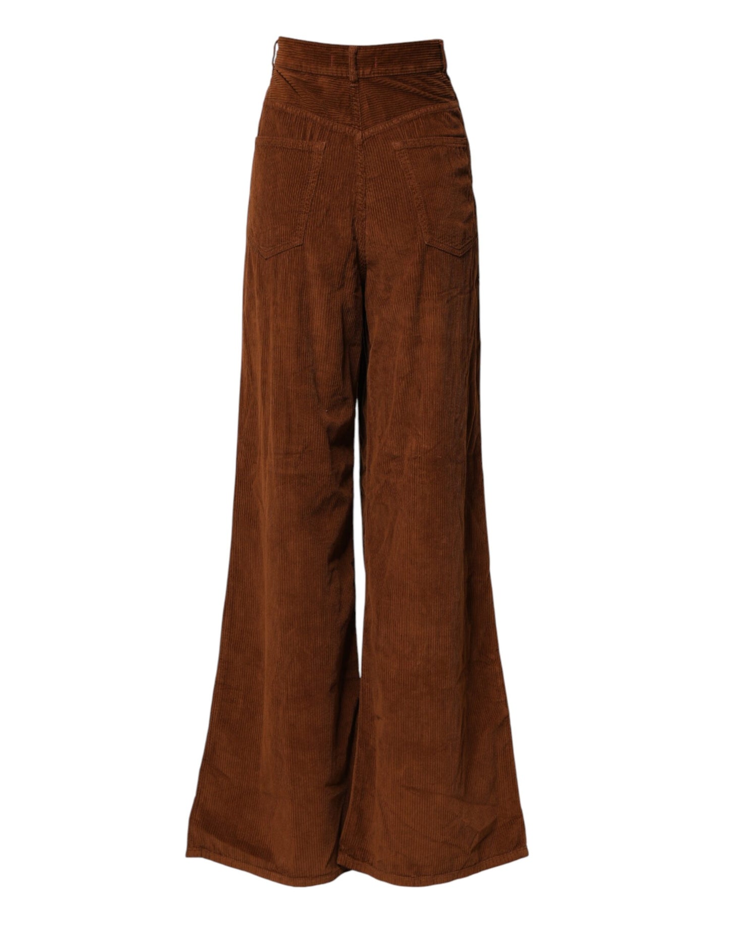 Jucca Brown Wide Leg High Waist Corduroy Denim Trouser Jeans Jucca