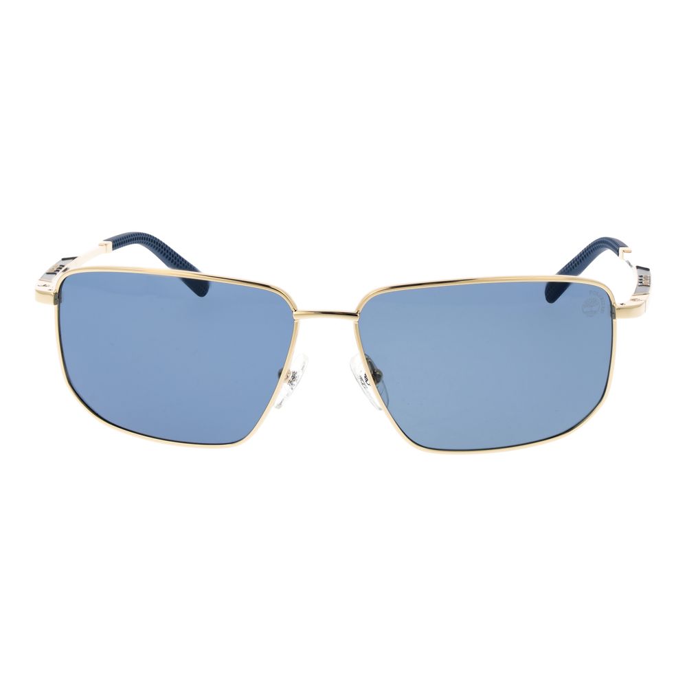 Timberland gold metal sunglasses with sleek frame and tinted lenses, stylish eyewear accessory for sun protection.