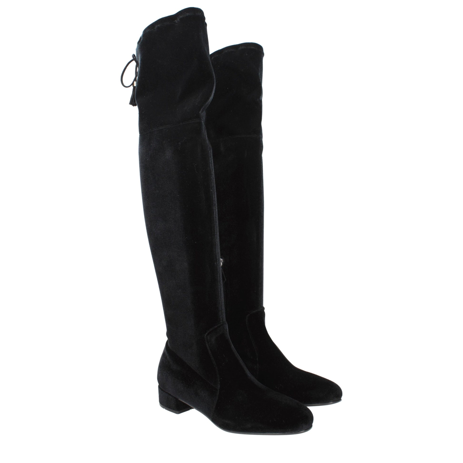 Prada Black Velvet Over The Knee Prada