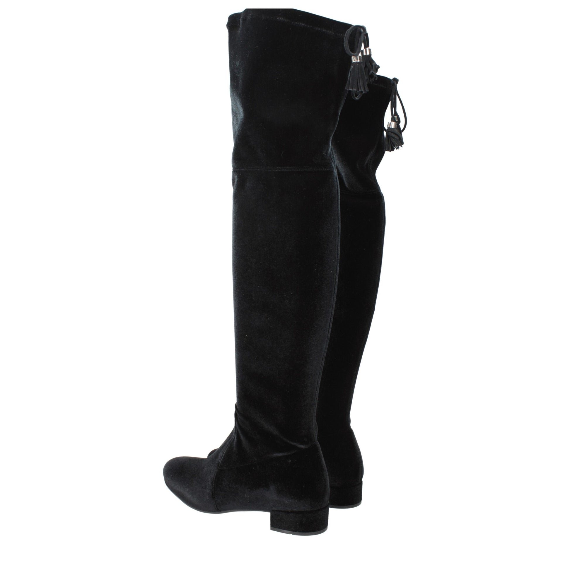 Prada Black Velvet Over The Knee Prada