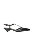 Prada Gray Leather Flat Sandals Prada