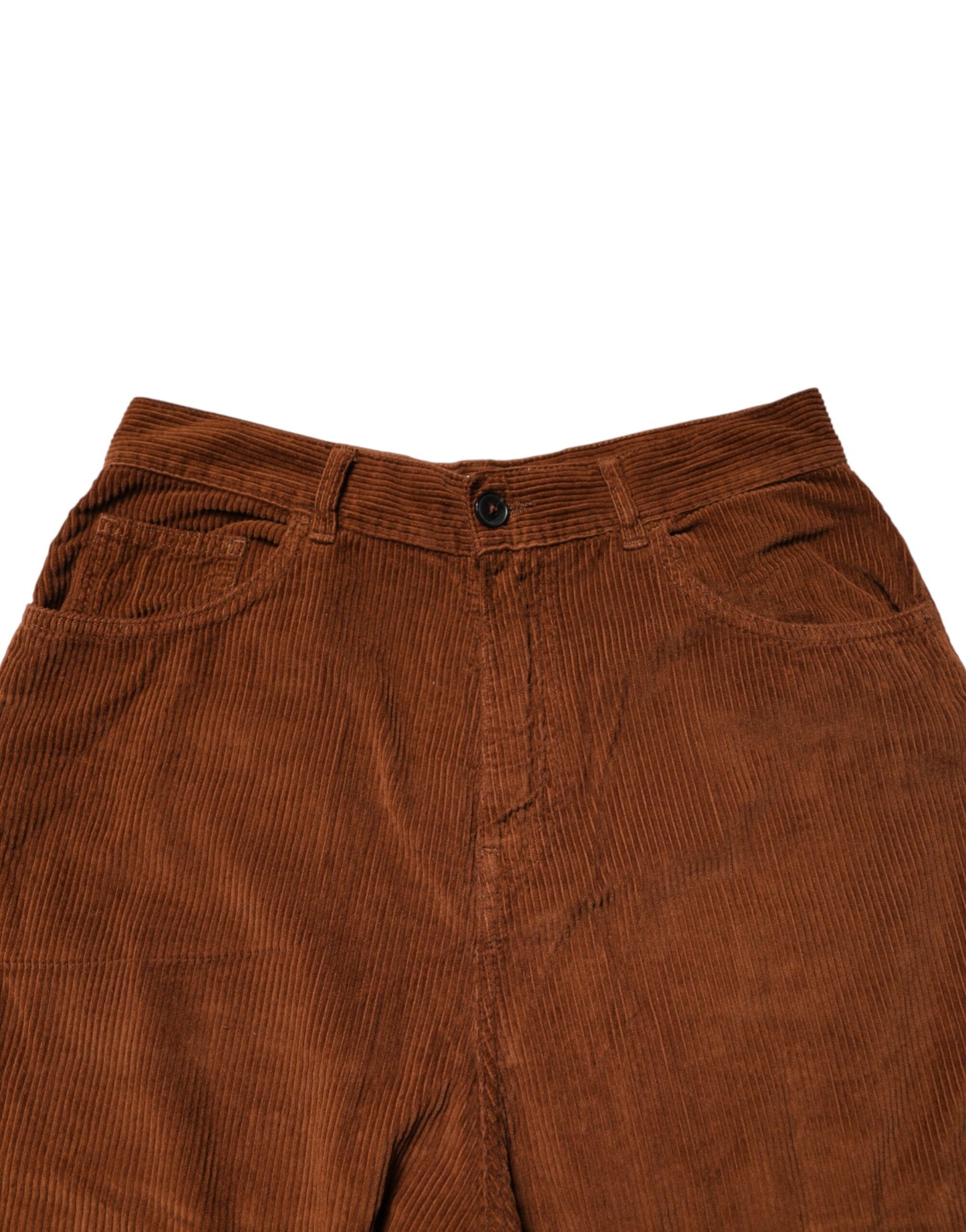 Jucca Brown Wide Leg High Waist Corduroy Denim Trouser Jeans Jucca