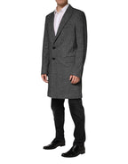 Dolce & Gabbana Gray Wool Blend Long Trench Coat Men Jacket - Eljoys Fashion 