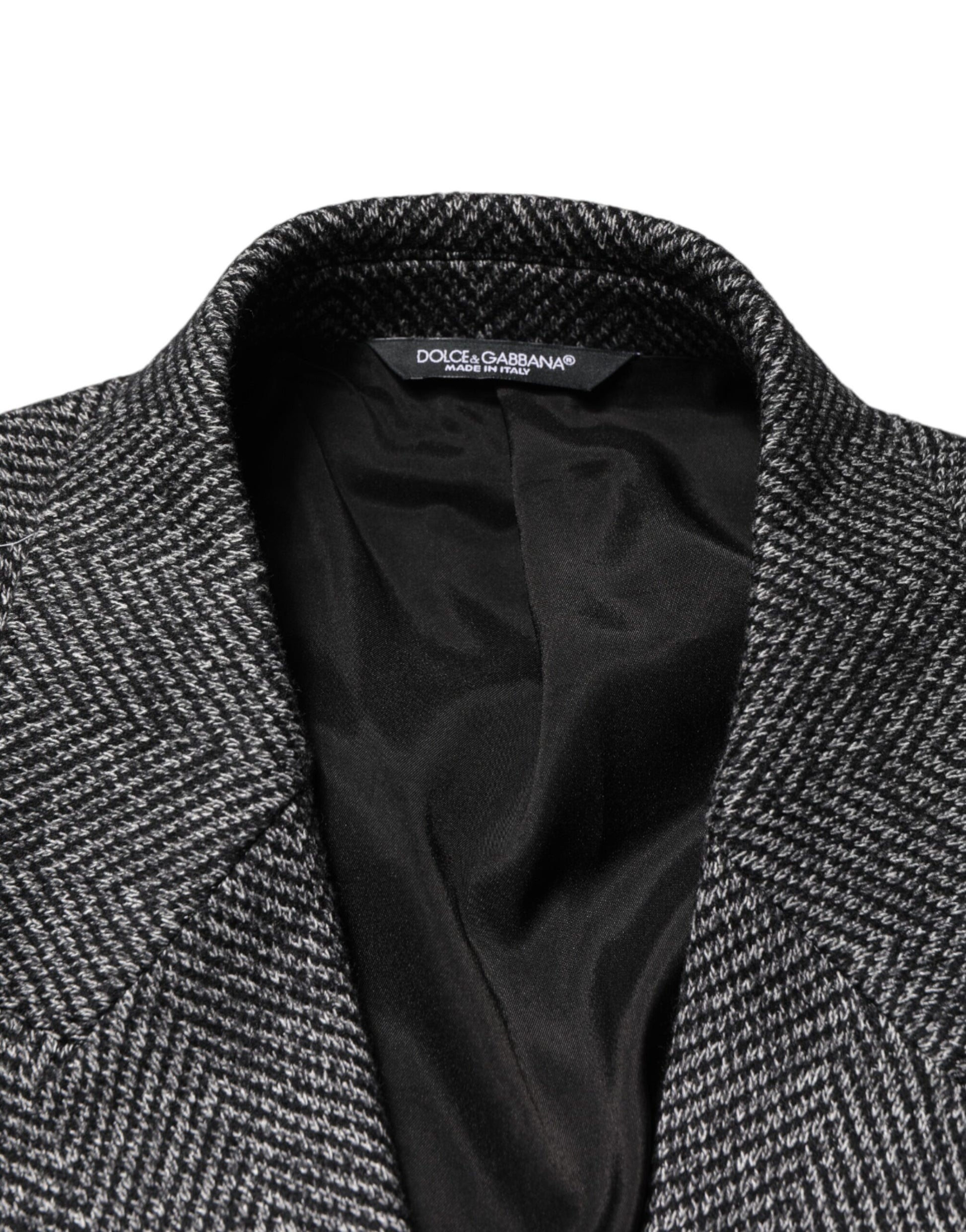 Dolce & Gabbana Gray Wool Blend Long Trench Coat Men Jacket Dolce & Gabbana