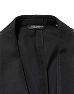 Dolce & Gabbana Black Jazz Club Silk Single Breasted Blazer - Eljoys Fashion 