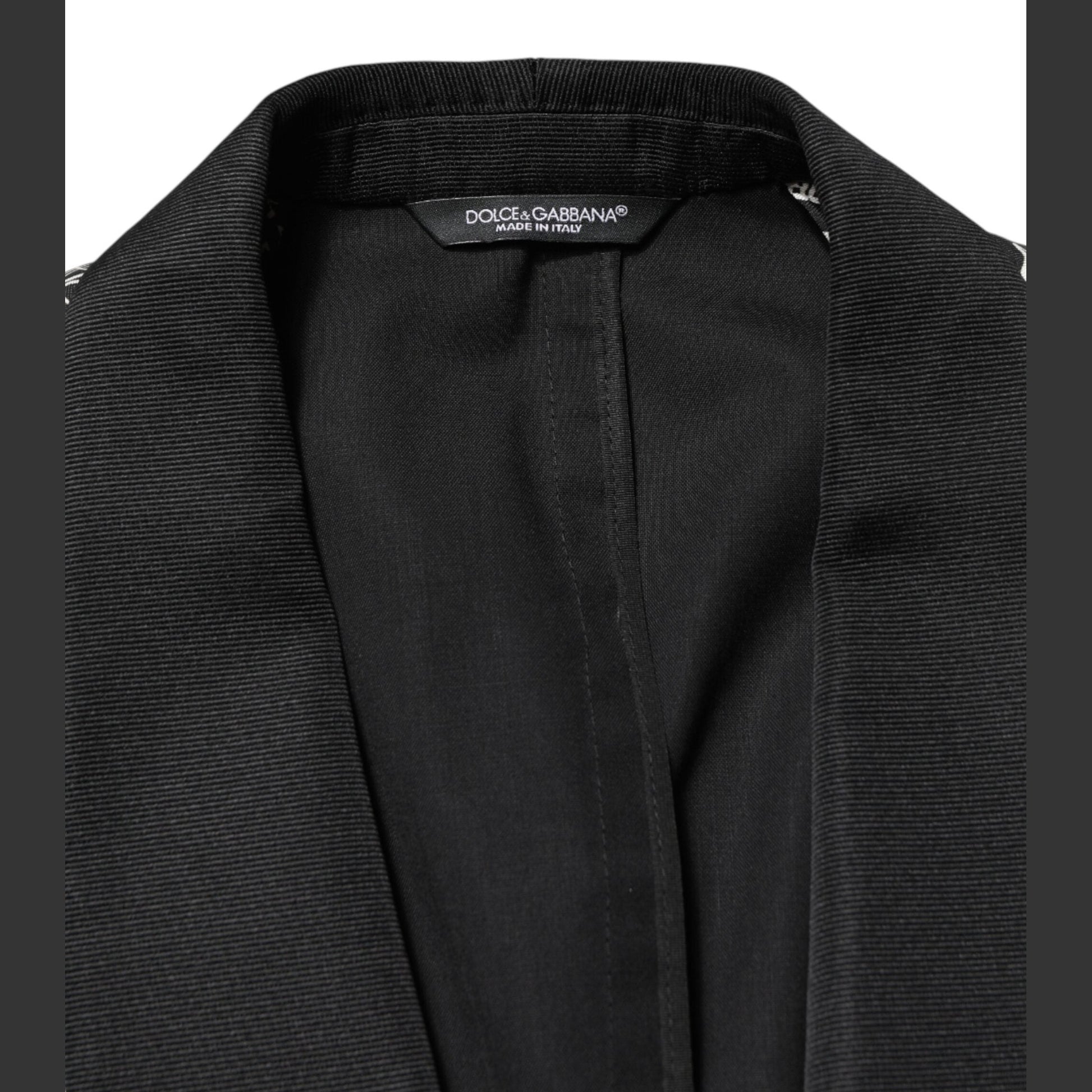 Dolce & Gabbana Black Jazz Club Silk Single Breasted Blazer