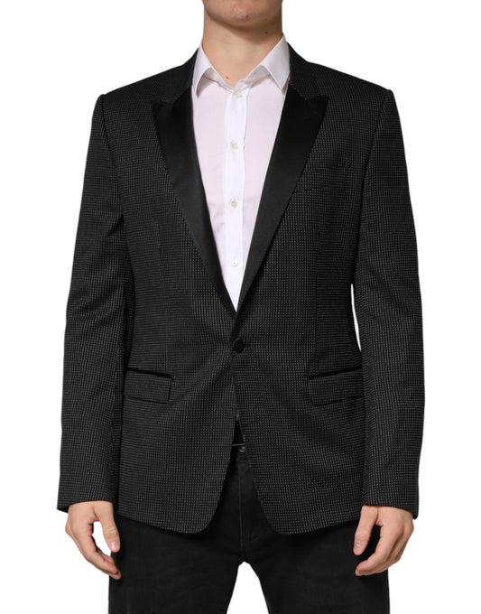 Dolce & Gabbana Black Fantasy Single Breasted Jacket Blazer Dolce & Gabbana