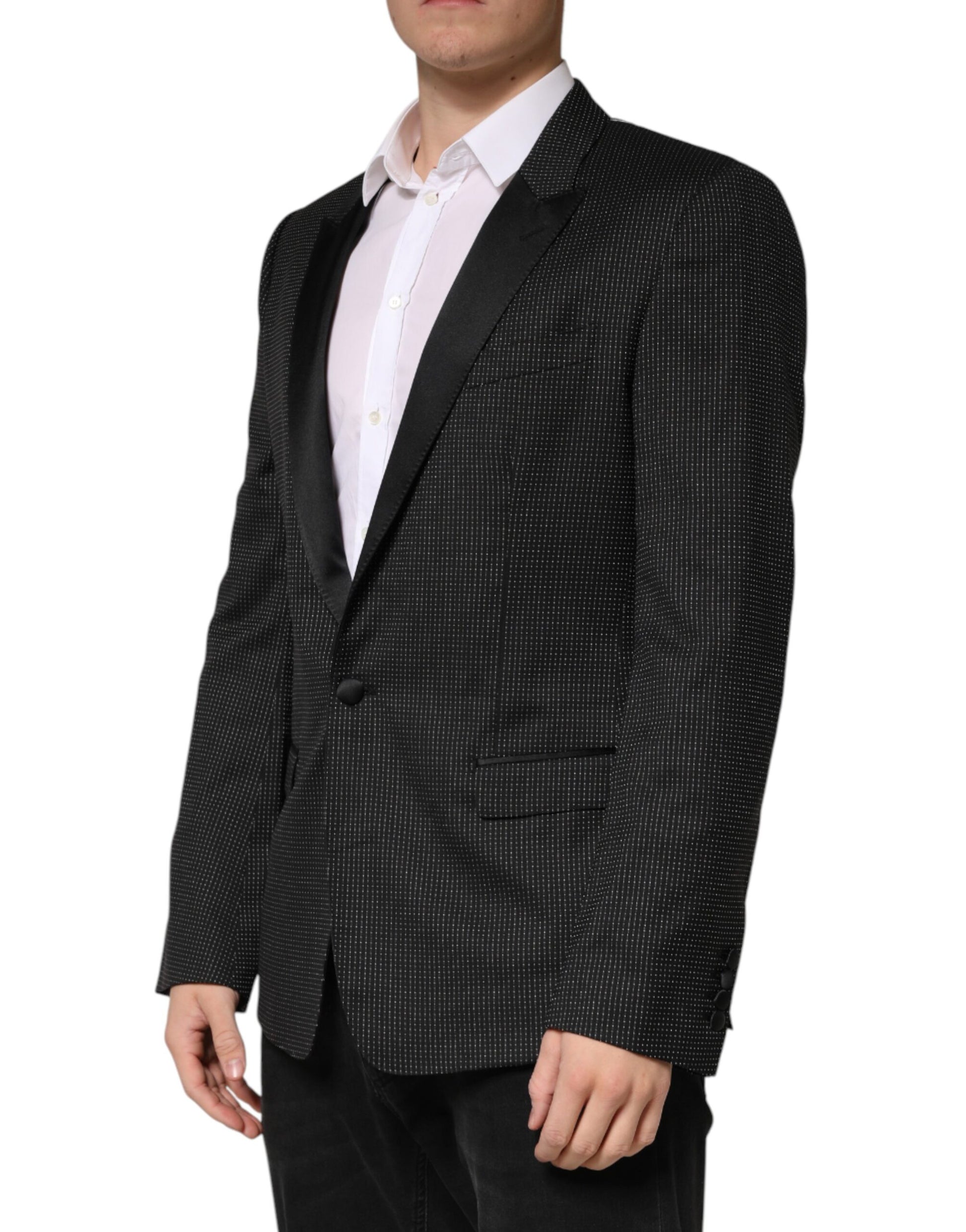 Dolce & Gabbana Black Fantasy Single Breasted Jacket Blazer Dolce & Gabbana