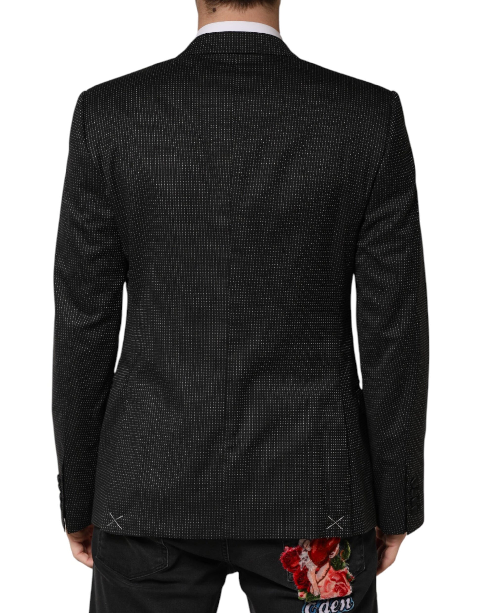 Dolce & Gabbana Black Fantasy Single Breasted Jacket Blazer Dolce & Gabbana