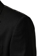 Dolce & Gabbana Dark Gray Fantasy Single Breasted Jacket Blazer