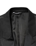 Dolce & Gabbana Dark Gray Fantasy Single Breasted Jacket Blazer