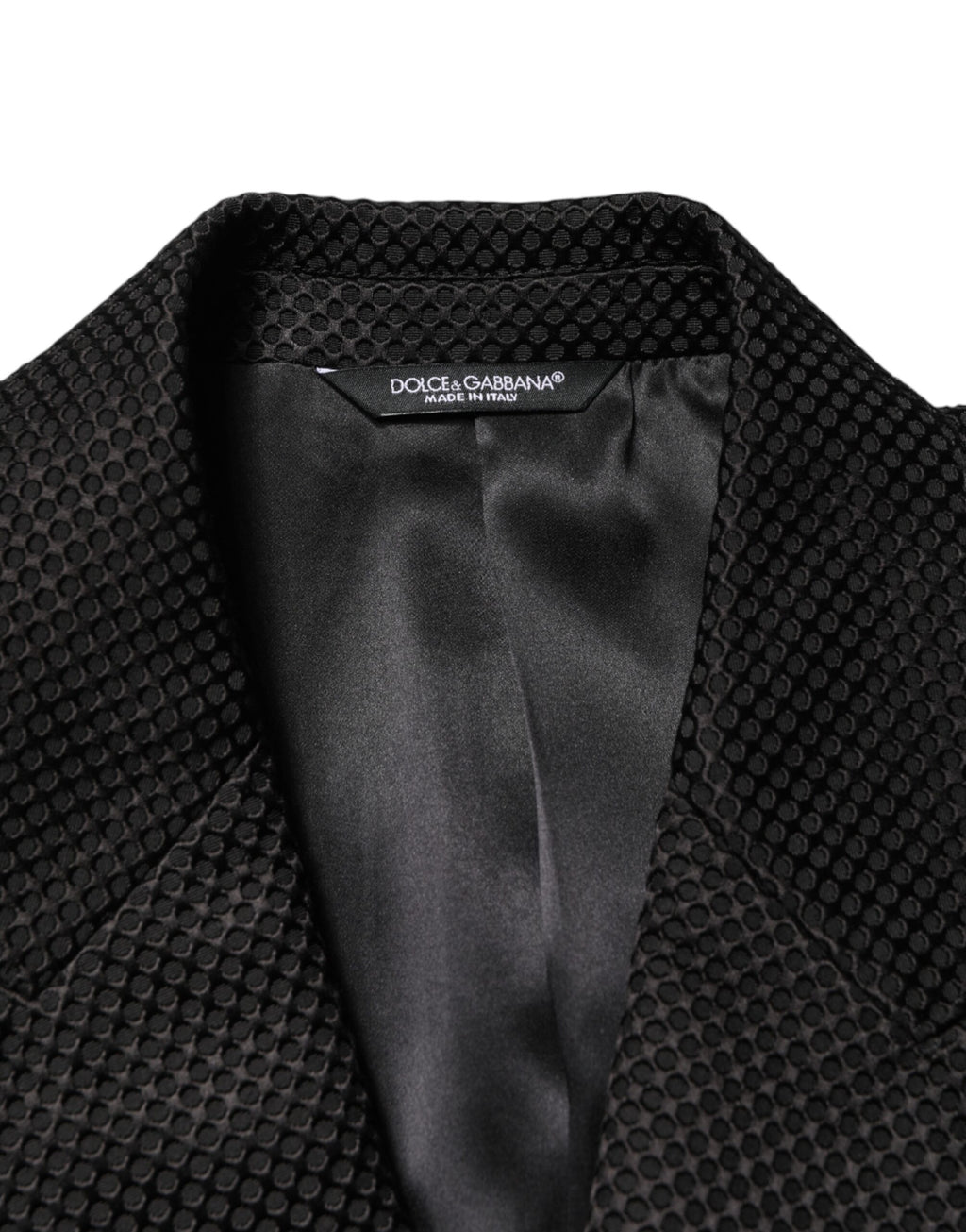 Dolce & Gabbana Black Cotton Double Breasted 2 Button Blazer - Eljoys Fashion 