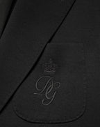 Dolce & Gabbana Black Wool Single Breasted 2 Button Blazer