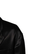Dolce & Gabbana Black Silk Double Breasted 2 Button Blazer